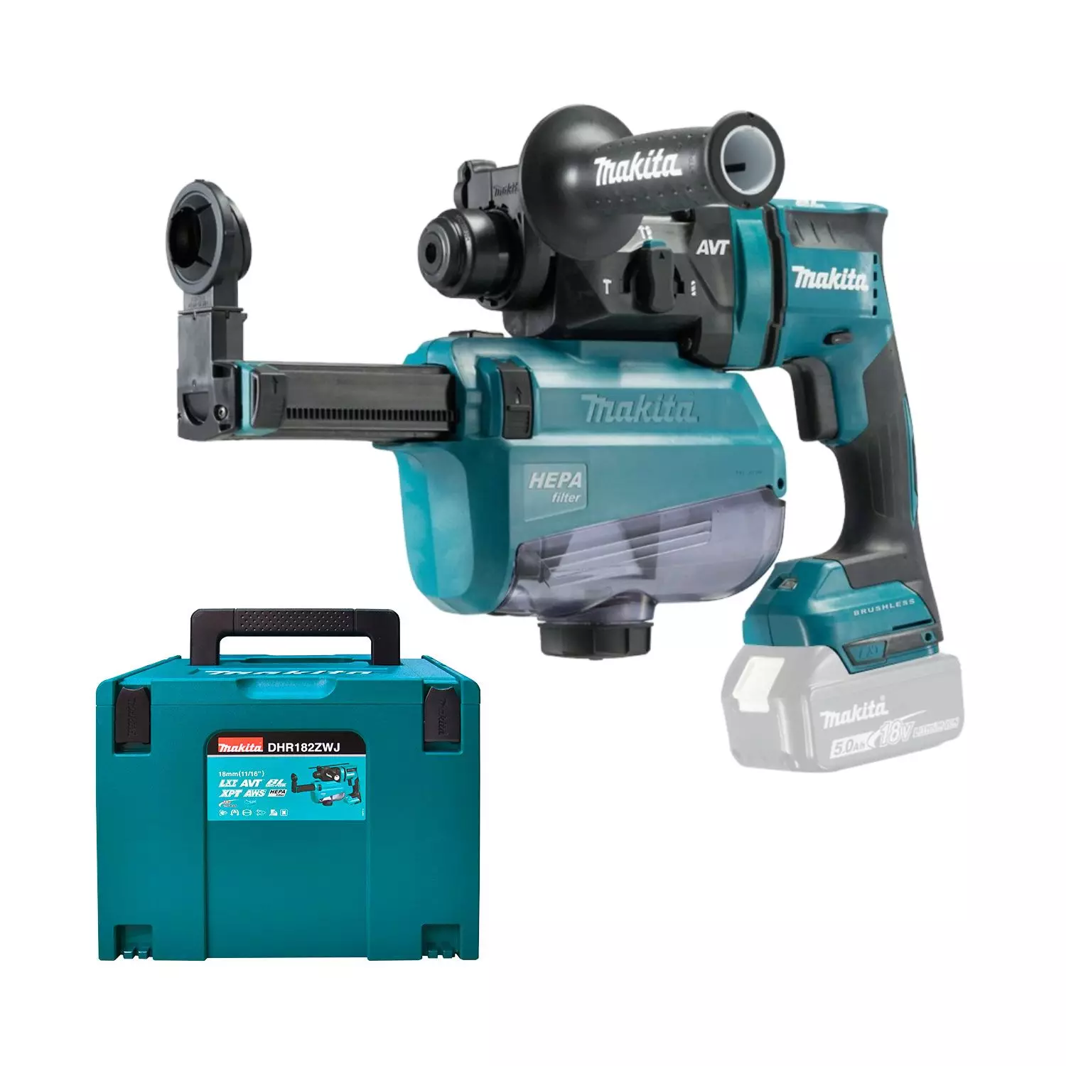 akumulatoren-perforator-makita-dhr182zwj-195273 Акумулаторен перфоратор MAKITA DHR182ZWJ - Image 1