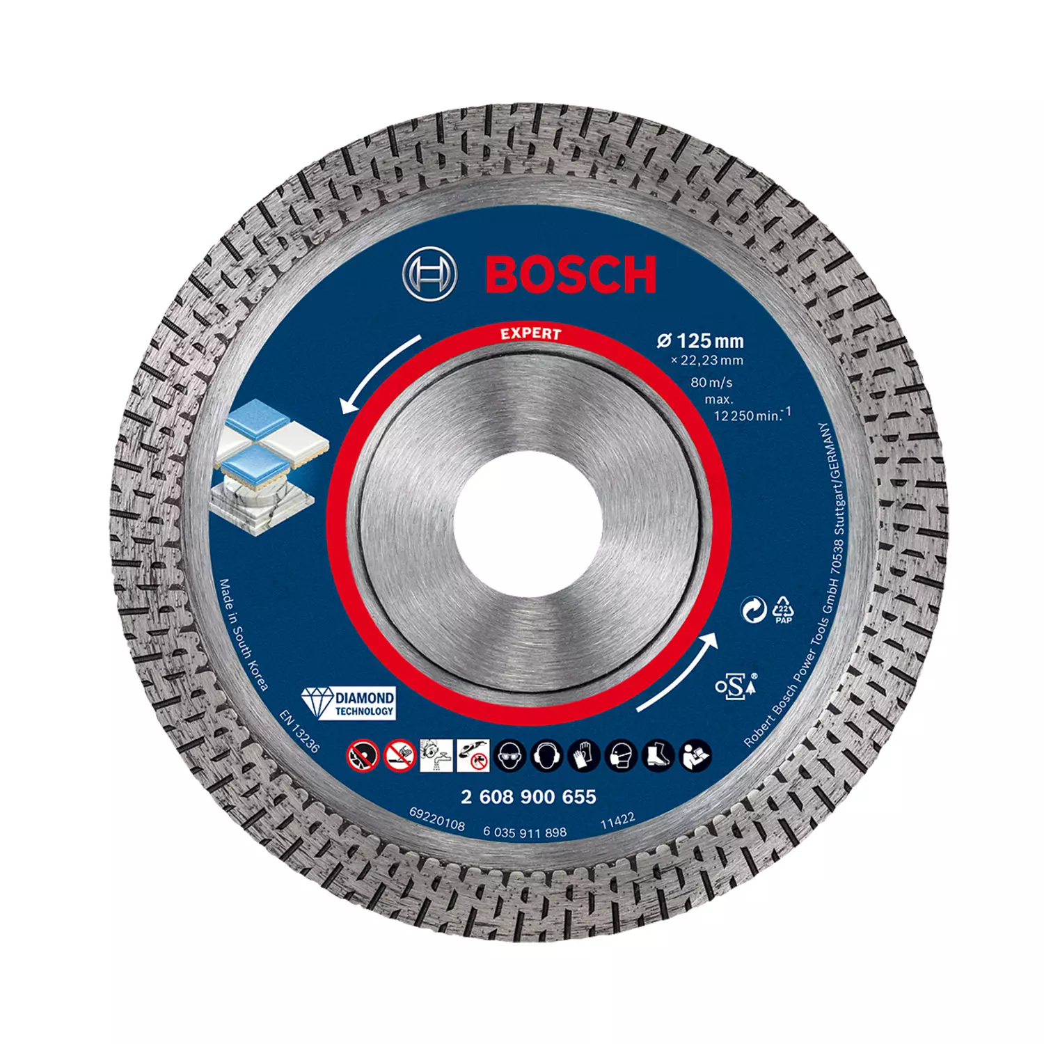 disk-diamanten-bosch-expert-hard-ceramic-125h14x2223mm-241216 Диск диамантен BOSCH EXPERT Hard Ceramic 125х1.4x22.23мм - Image 1