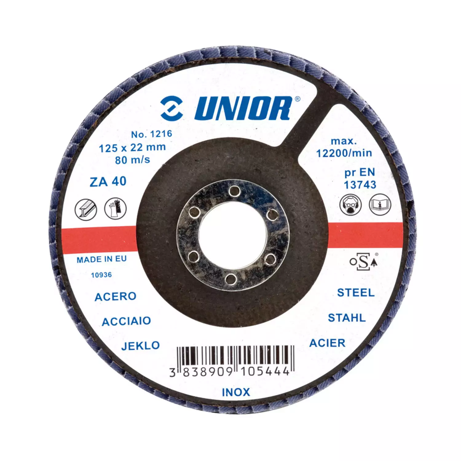 disk-lamelen-unior-125h2223mm-p80-186599 Диск ламелен UNIOR 125х22.23мм P80 - Image 1