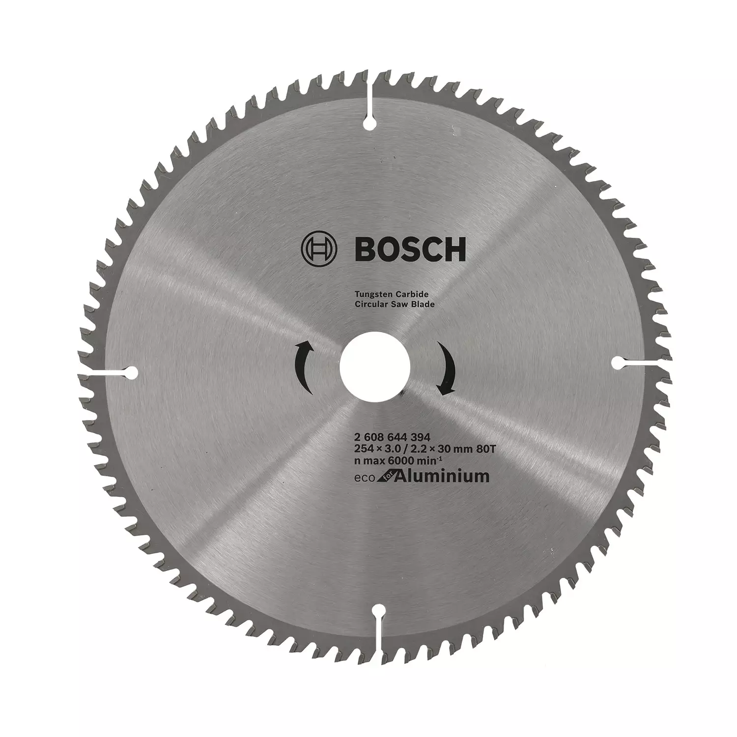 disk-s-tvyrdosplavni-plastini-bosch-eco-for-aluminium-2543030-z80-154216 Диск с твърдосплавни пластини BOSCH Eco for Aluminium 254/3.0/30 Z=80 - Image 1
