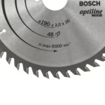 Диск с твърдосплавни пластини BOSCH OPTILINE WOOD 190/2.0/30 Z=48 - Image 2