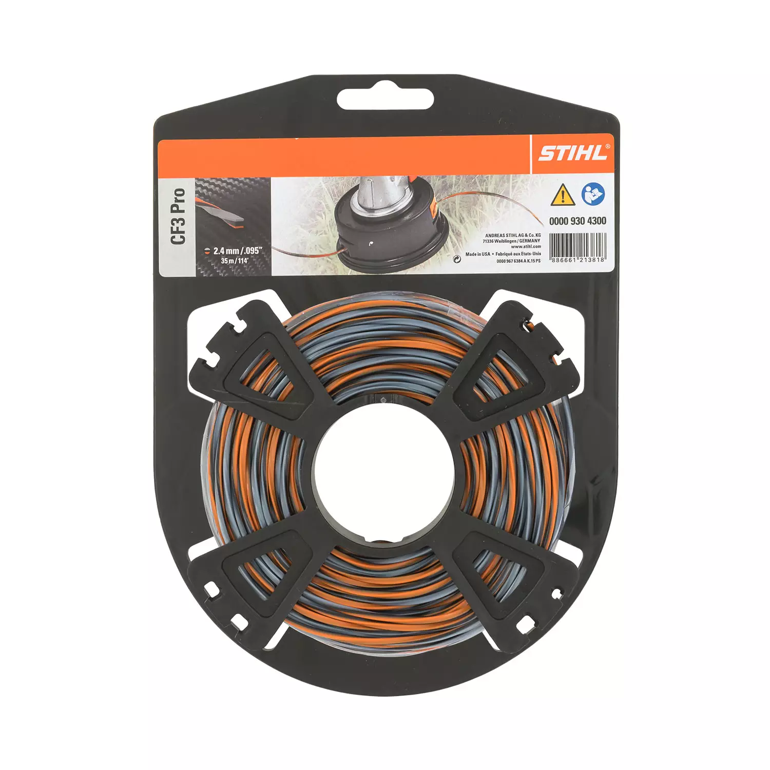 korda-stihl-cf3-pro-24mm35m-126679 Корда безшумна STIHL CF3 Pro 2.4мм/35м - Image 1