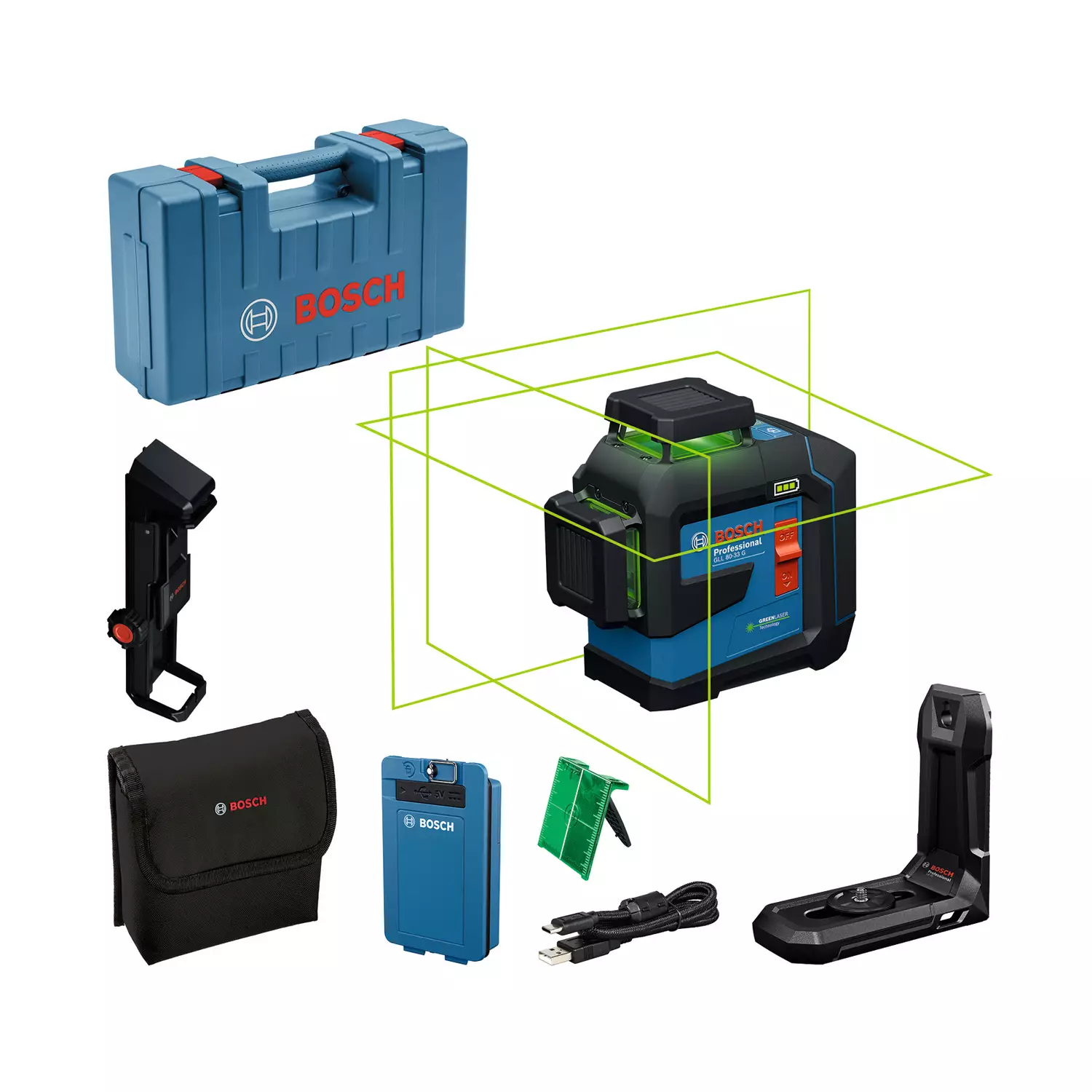 lineen-lazeren-nivelir-bosch-gll-80-33-g-set-244364 Линеен лазерен нивелир BOSCH GLL 80-33 G Set - Image 1