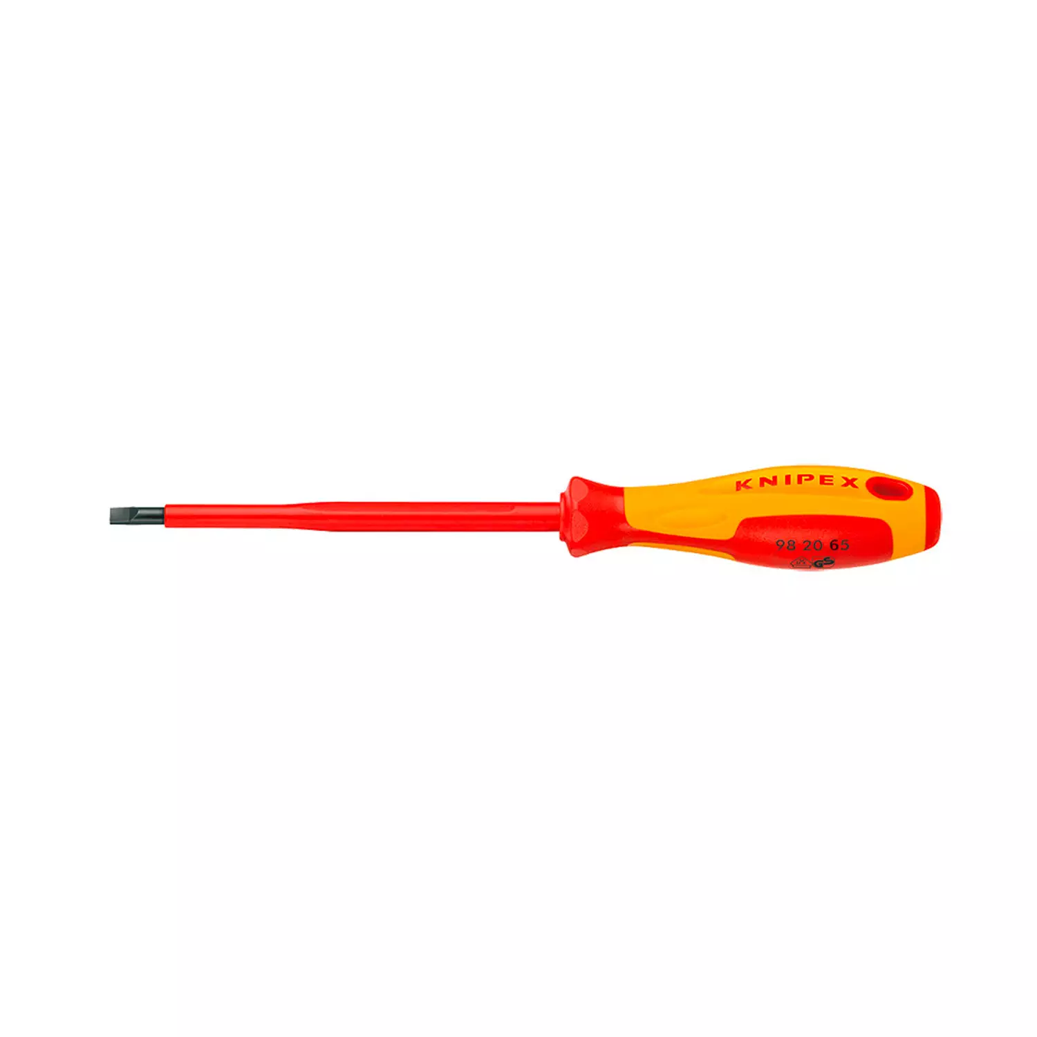 otvertka-ploska-knipex-12h65h262150mm-151015 Отверткa плоска KNIPEX 1.2х6.5х262/150мм - Image 1