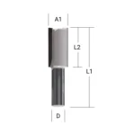 Прав фрезер MAKITA D=12мм I=19мм L=51мм S=8мм Z=2 - Image 2