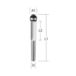 Прав фрезер с лагер MAKITA D=9.5мм I=26мм L=67мм S=8мм Z=2 - Image 2