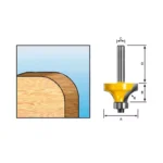 Радиусов фрезер MAKITA D=50.8мм L=62мм I=19мм R=12.7мм S=8мм Z=2 - Image 3