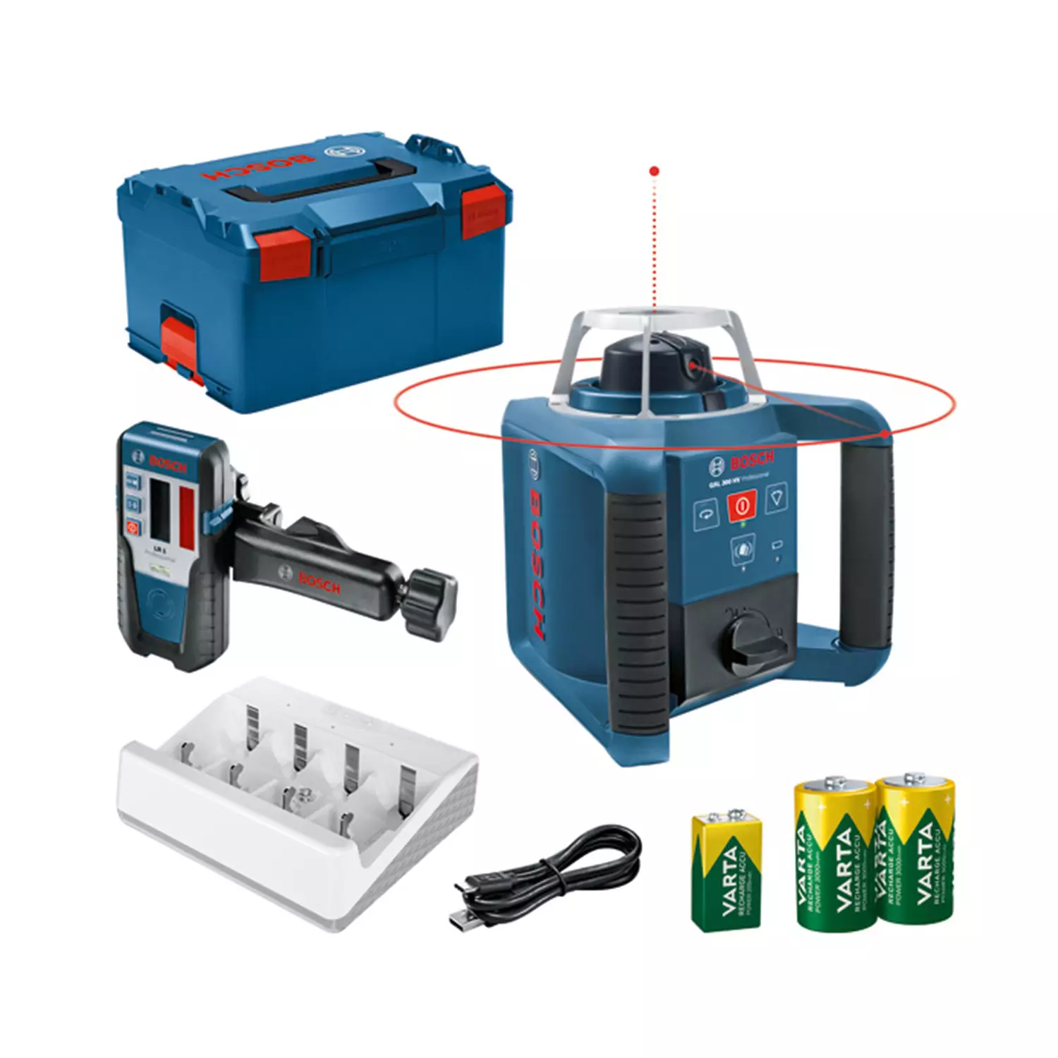 rotacionen-lazeren-nivelir-bosch-grl-300-hv-lr-1-set-l-boxx-244295 Ротационен лазерен нивелир BOSCH GRL 300 HV + LR 1 Set L-BOXX - Image 1
