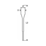 Свредло плоско за дърво BOSCH 12x152x100мм - Image 3