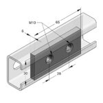 Резбова плочка с 2 отвора M10 - Image 2